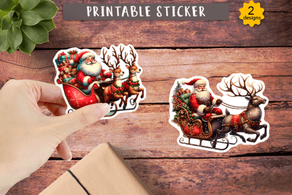 Download Santa Stickers | Christmas Gift Stickers - Gift Collection