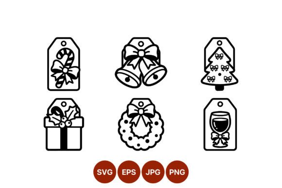 Download Christmas Gift Tags Vector Icons - Gift Collection