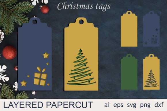 Download Christmas Gift Tags Svg, Holiday Labels - Gift Collection