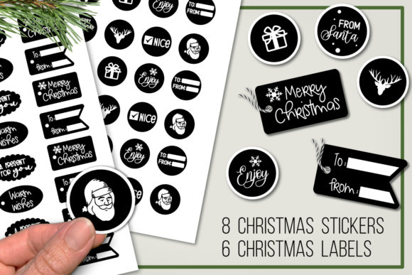Download Christmas Gift Stickers and Labels PNG - Gift Collection