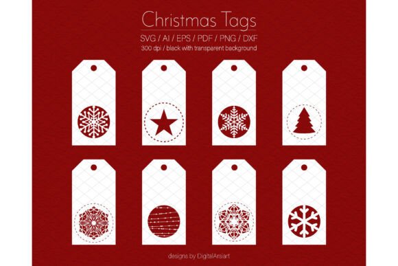 Download Christmas Gift Tags SVG Labels Vector - Gift Collection
