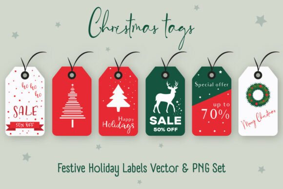 Download Christmas Gift Tags Bundle, Vector &amp; PNG - Gift Collection