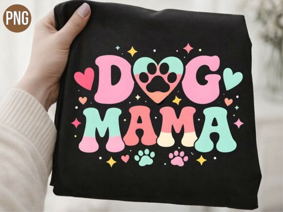 Download Retro Groovy Wavy Font Dog Mama PNG - Dog mama png Collection