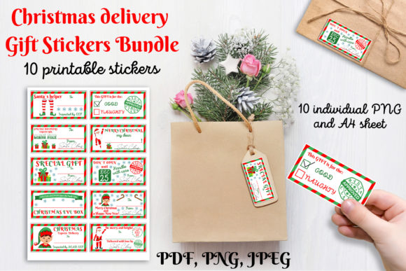 Download Christmas Delivery Gift Stickers Bundle. - Gift Collection