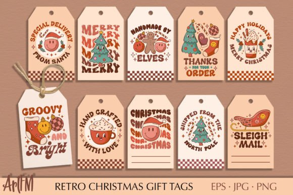 Download Retro Christmas Gift Tags - Gift Collection